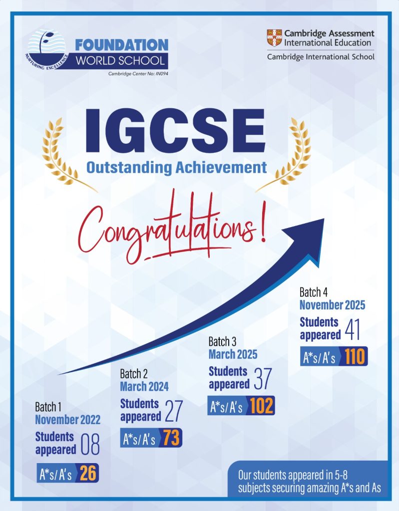 IGCSE Outstanding Achievement – Foundation World School